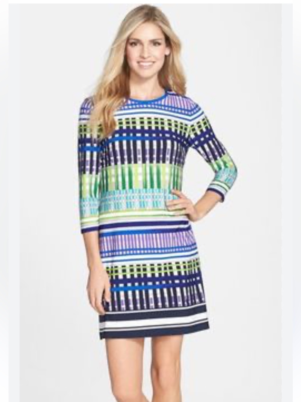 Eliza J, Print Jersey A-Line Dress Size 8